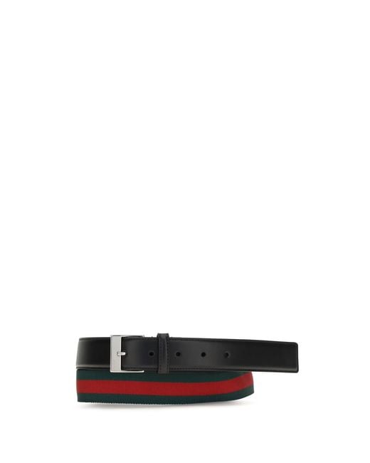 Gucci White Belt Square Buckle for men