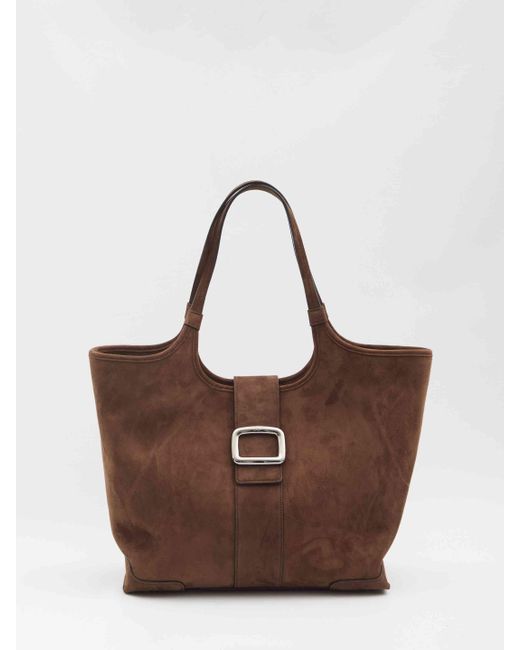 Roger Vivier Brown Medium 'Viv' Choc' Bag
