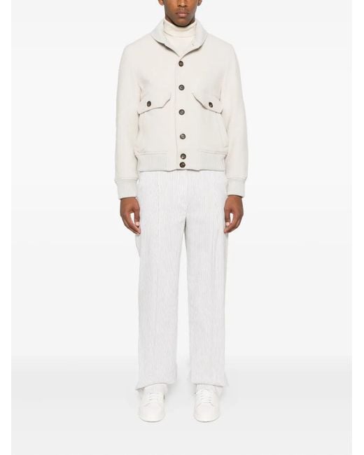 Eleventy White Buttoned Jacket for men