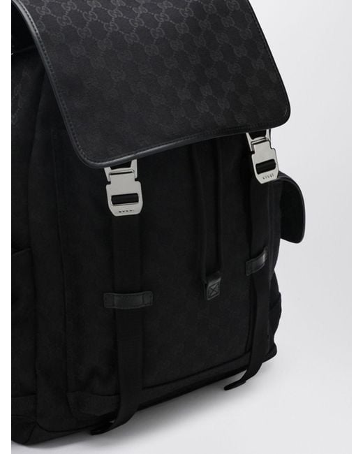 Gucci Black Gg Supreme Fabric Backpack for men
