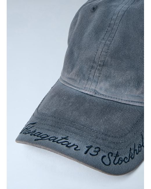 Acne Blue Logo Baseball Cap for men