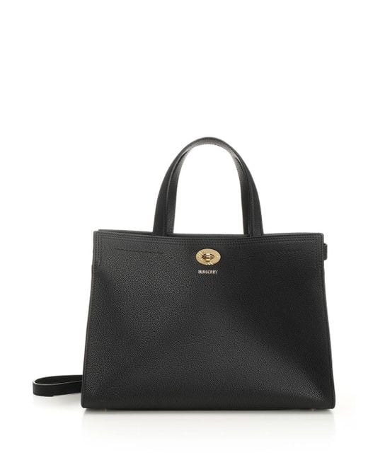 Burberry Black Small "Cotswolds" Tote Bag