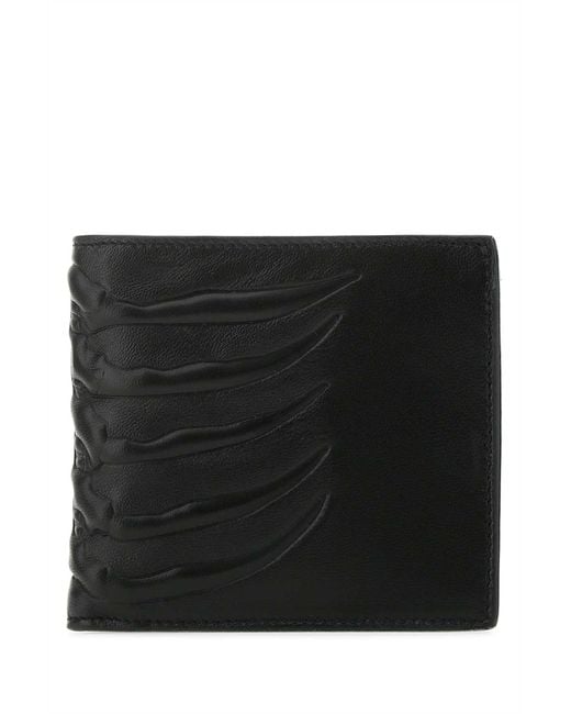 Alexander McQueen Black Nappa Leather Wallet for men