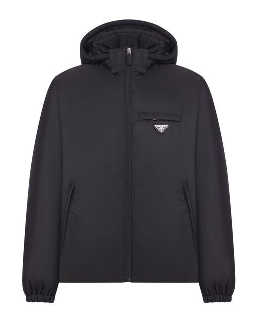Prada Black Re-Nylon Down Jacket for men