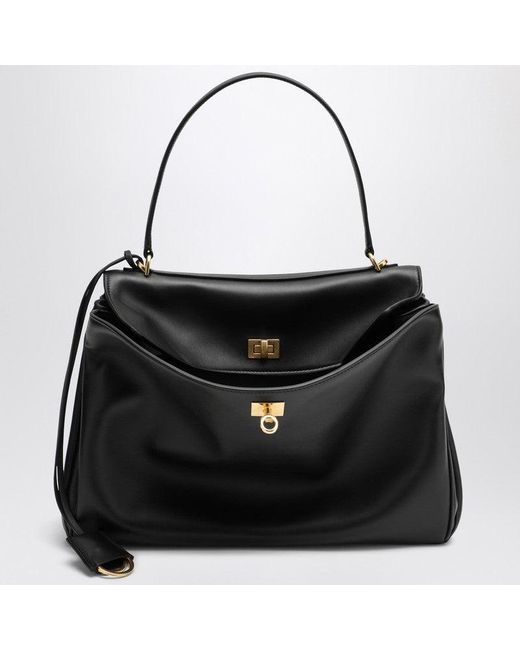 Balenciaga Women's Black Smooth Calfskin Medium Rodeo Bag