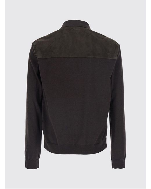 Gucci Black Suede Lambskin Shirt Jacket With French Collar for men