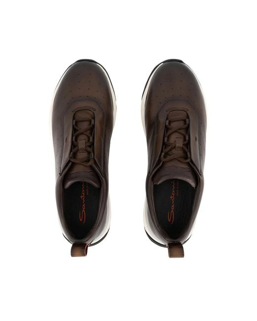 Santoni Brown Sneakers for men