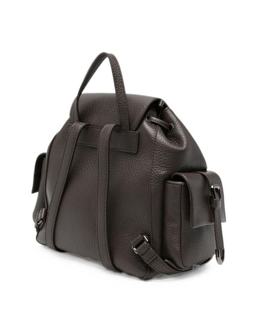 Brunello Cucinelli Black Leather Backpack