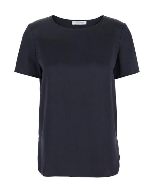 【送料&関税込】Max Mara Studio T-shirts And Polos Blue Cotton t shirts | Max Mara