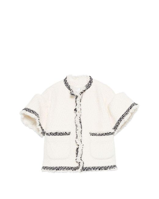 Sacai White Tweed Jacket