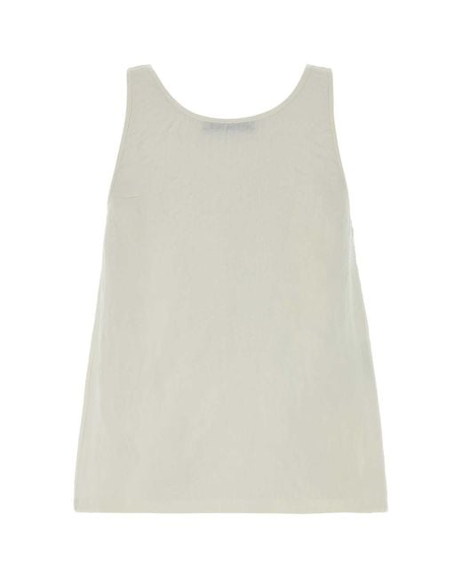 Prada White Linen Top