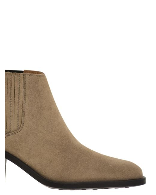 Tod's Brown Suede Boot