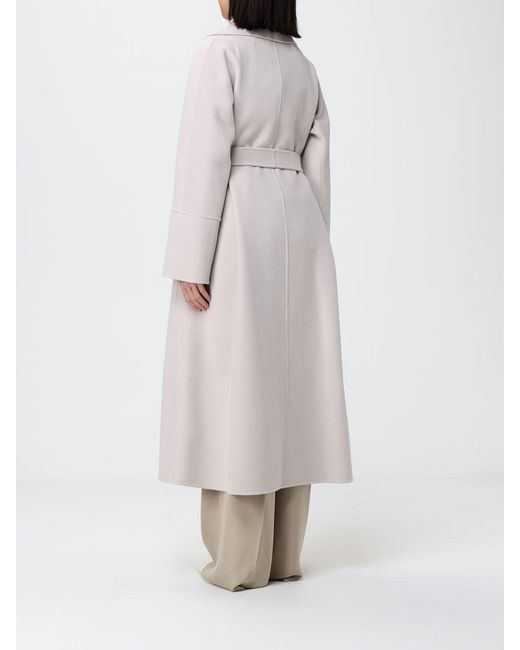 Max Mara White Poldo Wool Coat 'S