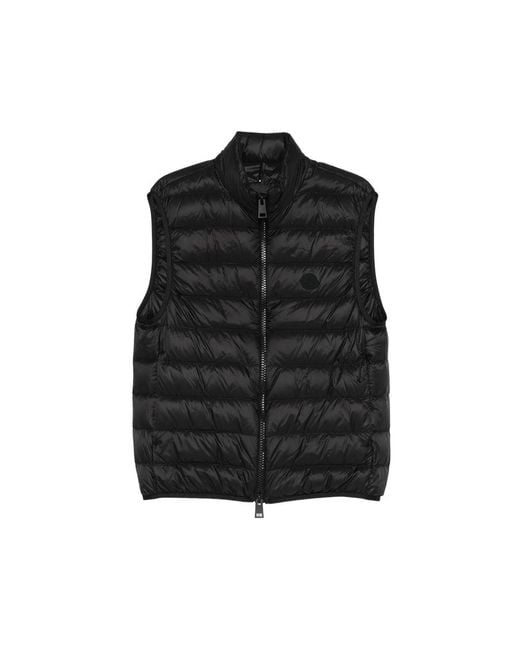 Moncler Black Vests for men