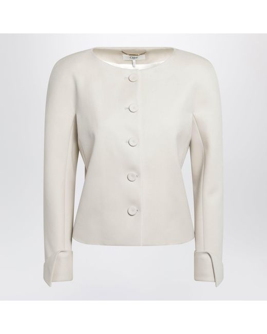 Chloé White Fitted Jacket