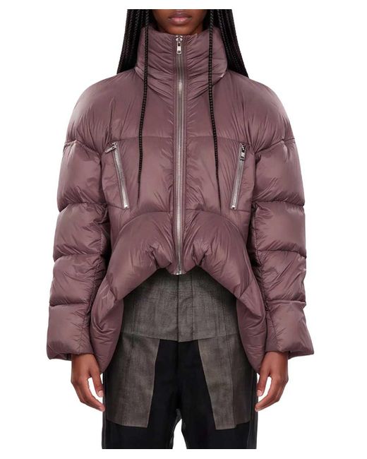 Rick Owens Brown Draculimo Padded Down Jacket