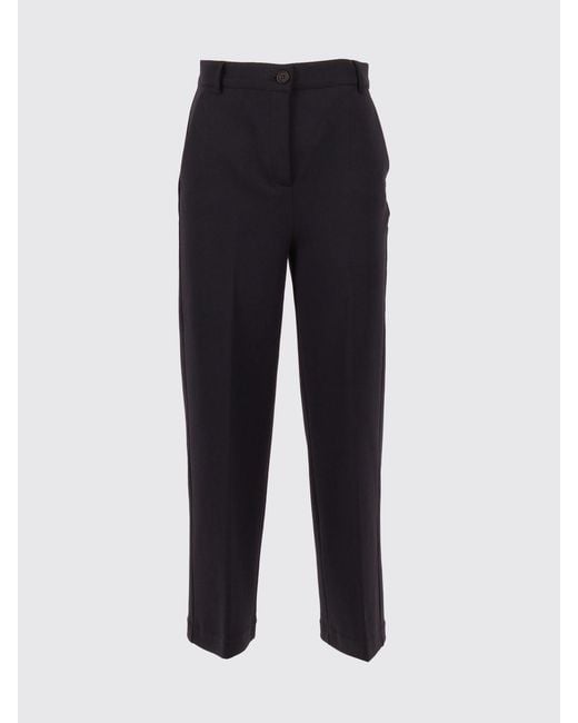 Weekend by Maxmara Blue Classic Cotton Blend Trousers