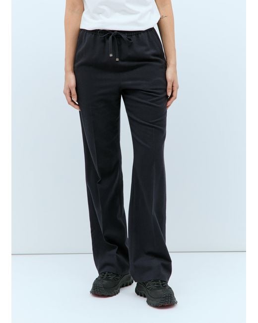 Moncler Black Wool-Blend Drawstring Trackpants