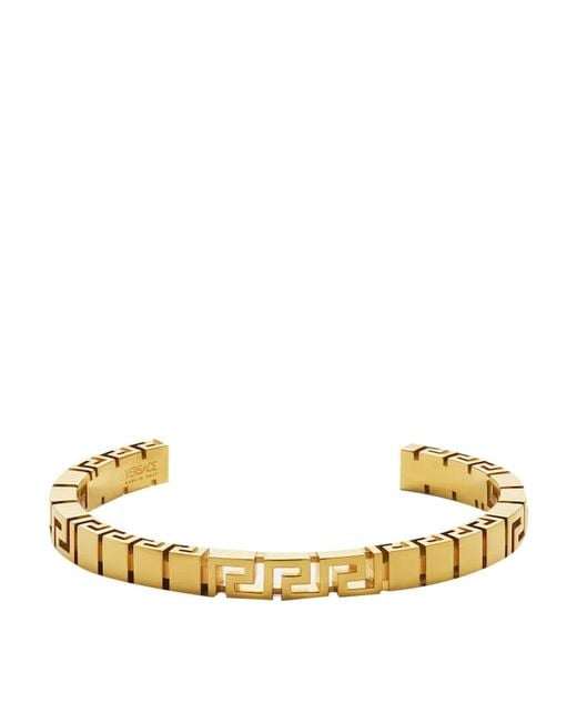 Versace Metallic Greca Cuff Bracelet