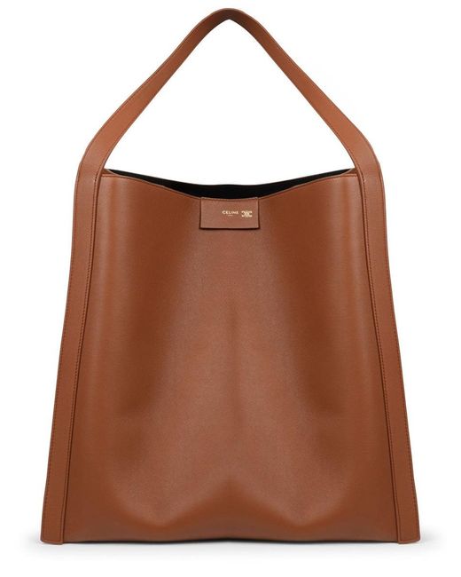 Céline Brown Borsa "Cube" Medium