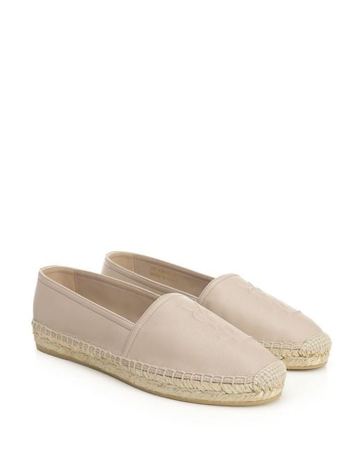 Saint Laurent Natural "Cassandre" Espadrilles