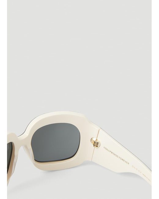 Gucci Gray Oversize Square Frame Sunglasses