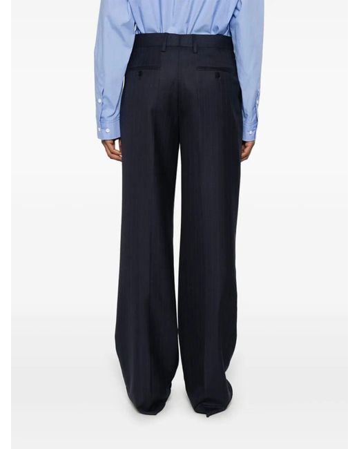 Prada Blue Pinstriped Trousers