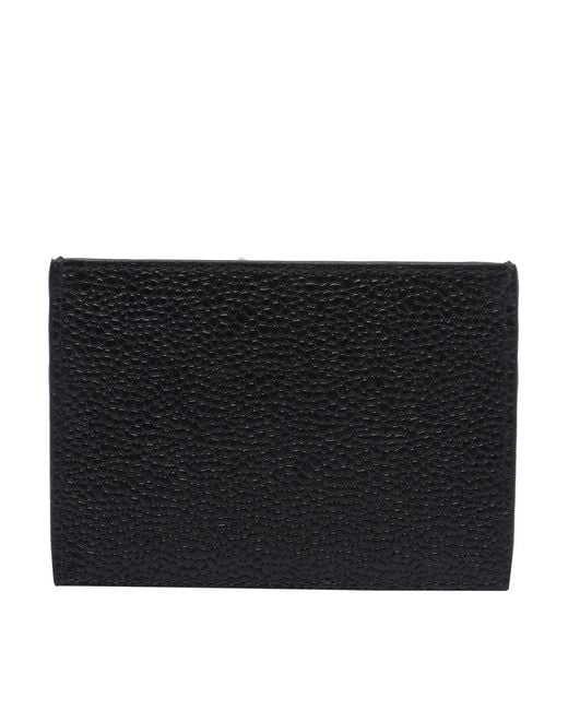 Thom Browne Black Logo Cardholder for men