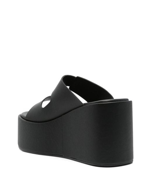 Coperni Black Wedge Double-Strap Sandals