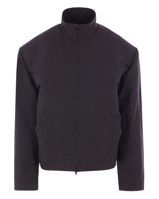 Balenciaga Blue High-Neck Jacket