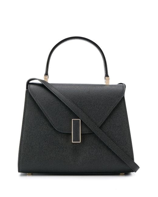 Valextra Black Iside Top Handle Mini Bag