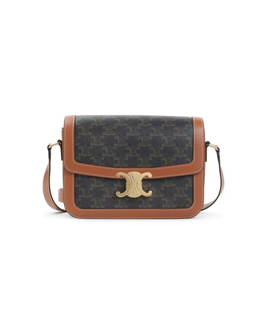 Céline Black Classique Triomphe Shoulder Bag