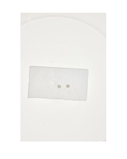 Dior White Dior Stud Earrings