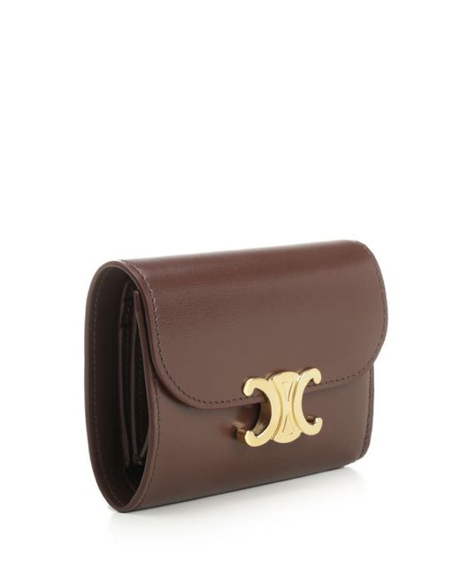 Céline Brown Small "Triomphe" Wallet