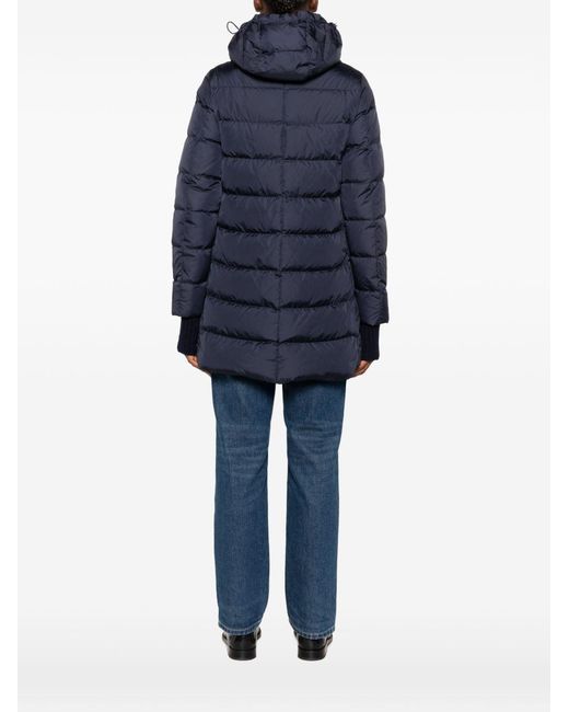 Herno Blue A-Shape Midi Down Jacket