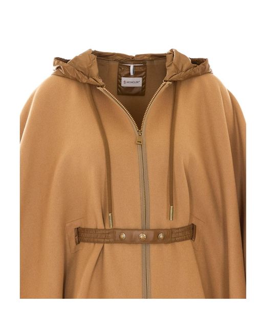 Moncler Natural Logo Padded Cape
