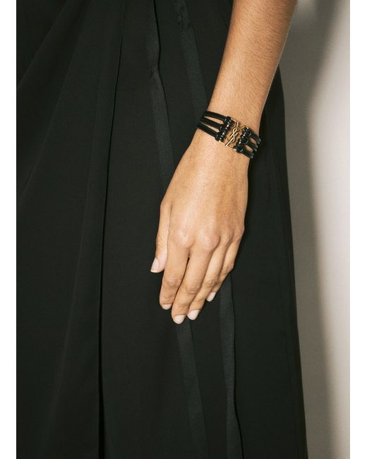 Saint Laurent Black Bracelets