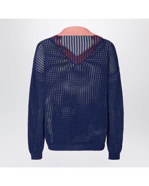 Fendi Men's Blue And Cotton Sweater