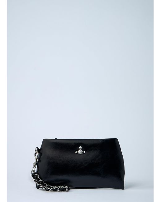 Vivienne Westwood Black Sadie Wristlet Crossbody Bag