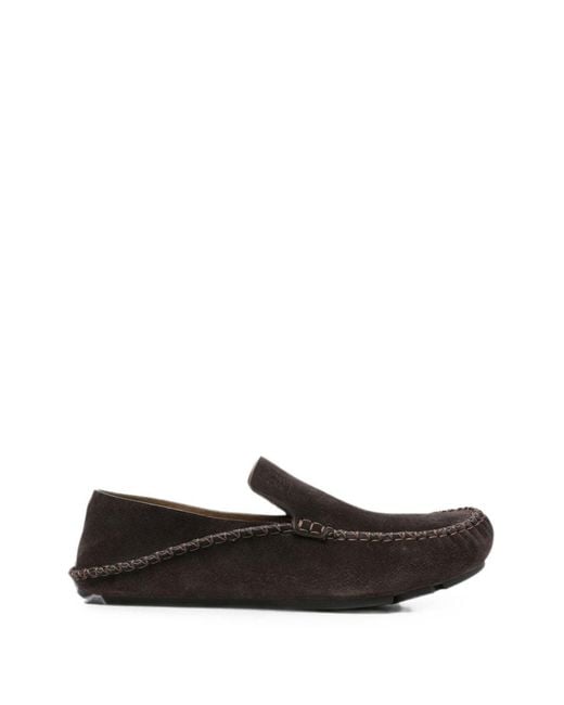 Loewe White Rambla Leather Loafers for men