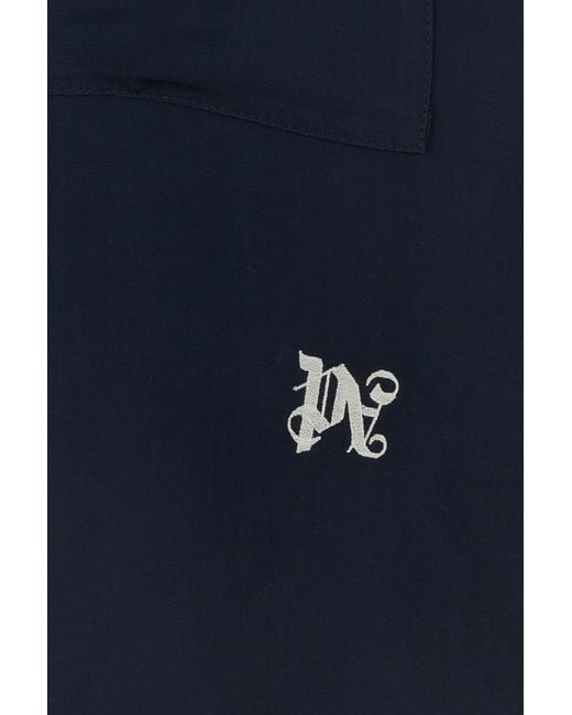 Palm Angels Blue Camicia
