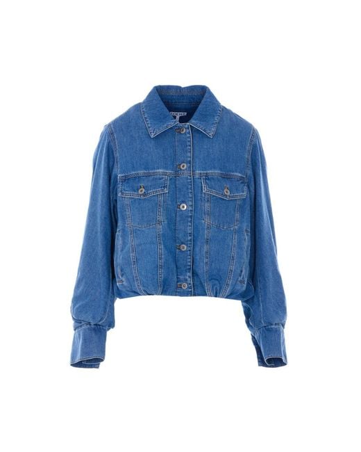 Loewe Blue Logo Denim Blouson