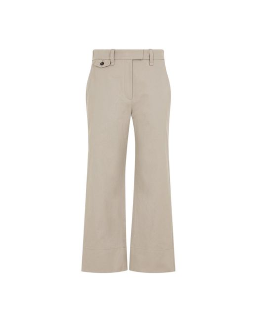 Brunello Cucinelli Gray Chino Cropped Pants
