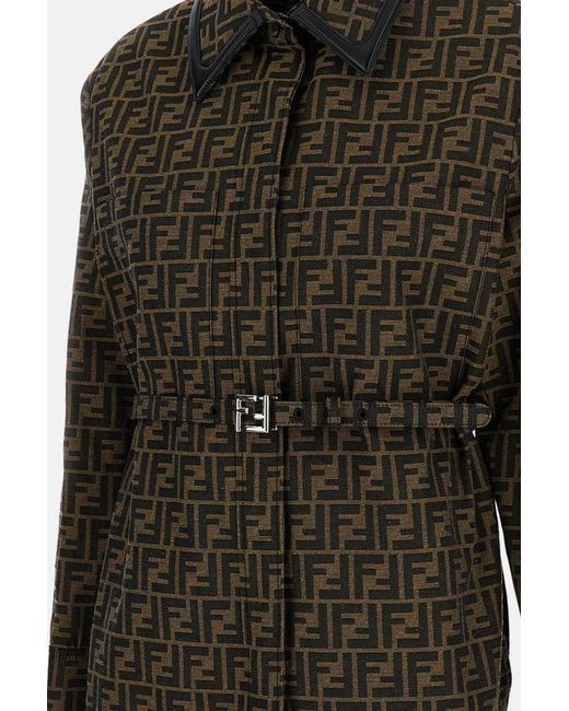 Fendi Green Ff Canvas Jacket