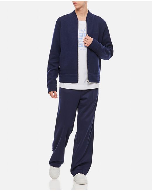Givenchy Blue Knitted Varsity Jacket for men