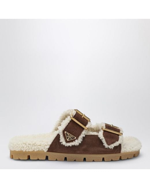 Prada Brown Sliders