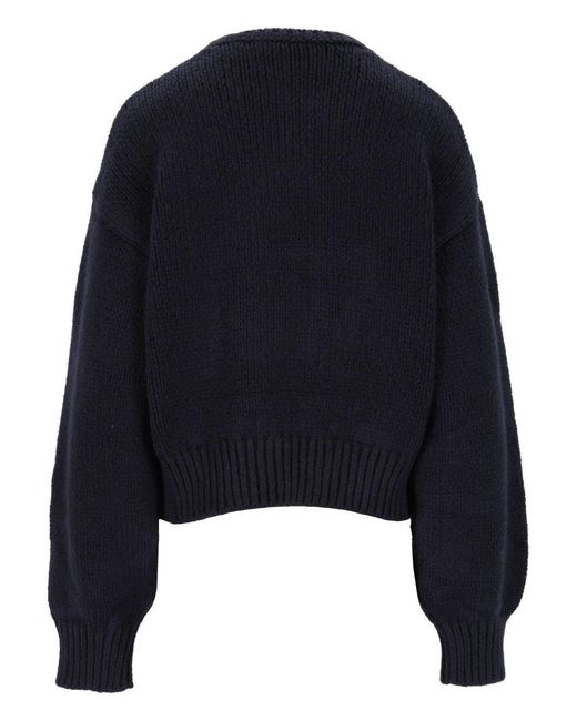 Céline Blue Triomphe Jacquard Knit