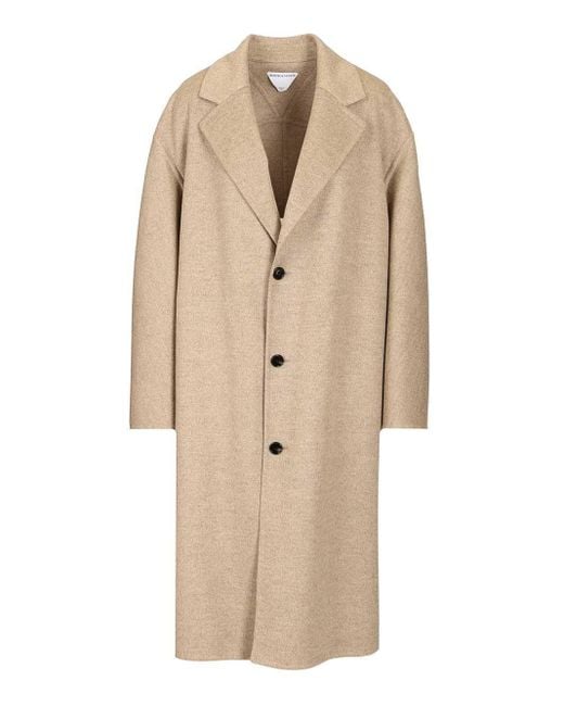 Bottega Veneta Natural Wool And Cashmere Coat