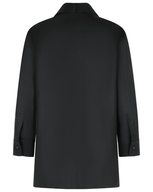 Jil Sander Black Wool Blouse