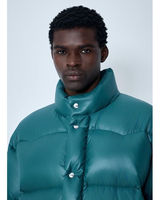 Prada Blue Re-Nylon Down Coat for men